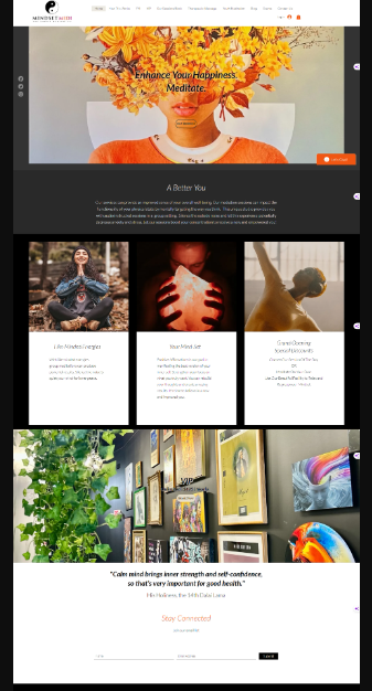 Wix site for Meditation Studio
